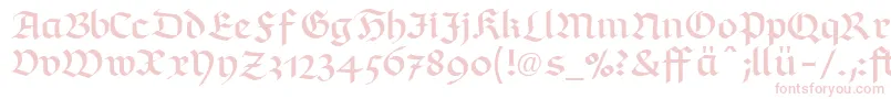 RichmondfrakturLtDfr Font – Pink Fonts on White Background