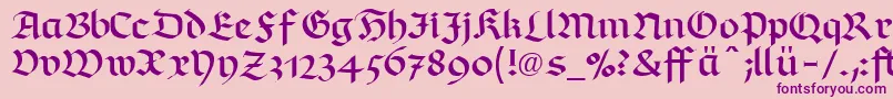 RichmondfrakturLtDfr Font – Purple Fonts on Pink Background