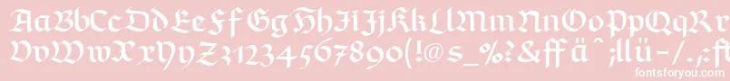 RichmondfrakturLtDfr-Schriftart – Weiße Schriften auf rosa Hintergrund