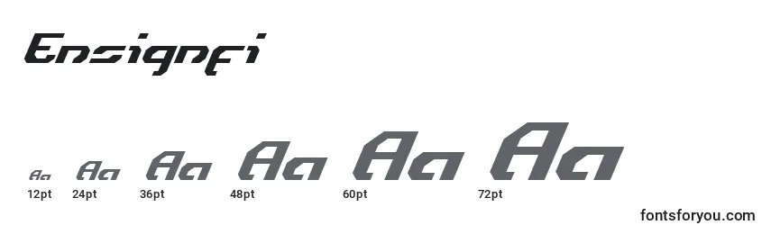 Ensignfi font sizes