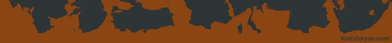 Geobats Font – Black Fonts on Brown Background