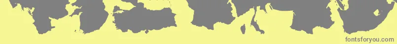 Шрифт Geobats – серые шрифты на жёлтом фоне