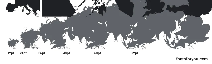 Größen der Schriftart Geobats