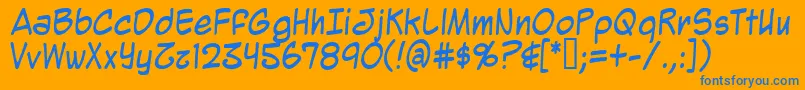 MightyZeo2.0 Font – Blue Fonts on Orange Background