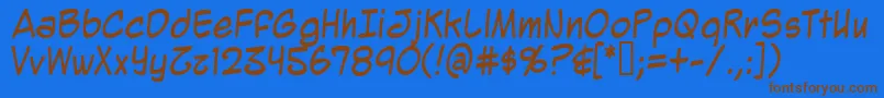 MightyZeo2.0 Font – Brown Fonts on Blue Background