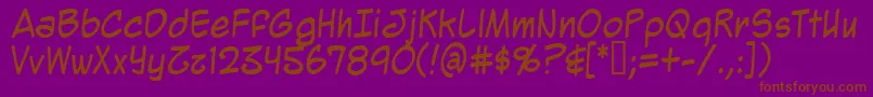 MightyZeo2.0 Font – Brown Fonts on Purple Background