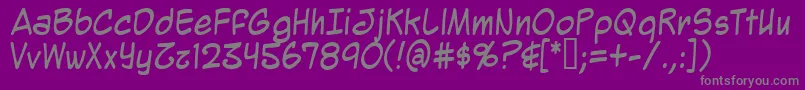 MightyZeo2.0-Schriftart – Graue Schriften auf violettem Hintergrund
