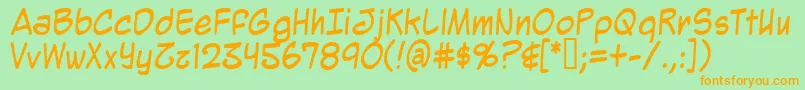 MightyZeo2.0 Font – Orange Fonts on Green Background