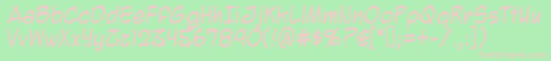 MightyZeo2.0 Font – Pink Fonts on Green Background