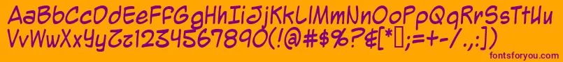 MightyZeo2.0 Font – Purple Fonts on Orange Background