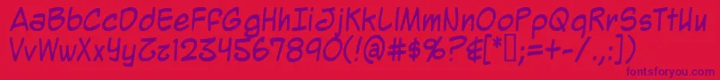MightyZeo2.0 Font – Purple Fonts on Red Background