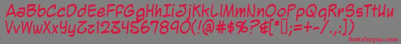 MightyZeo2.0 Font – Red Fonts on Gray Background