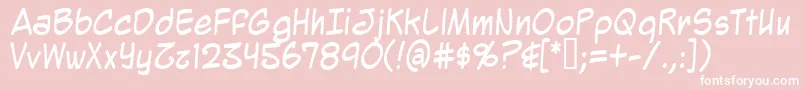 MightyZeo2.0 Font – White Fonts on Pink Background