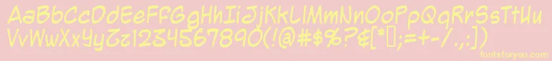 MightyZeo2.0 Font – Yellow Fonts on Pink Background