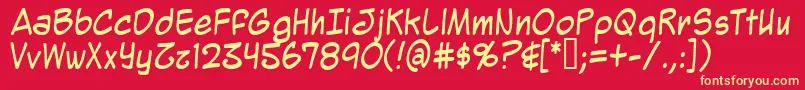 MightyZeo2.0 Font – Yellow Fonts on Red Background