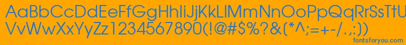 TexGyreAdventorRegular Font – Blue Fonts on Orange Background