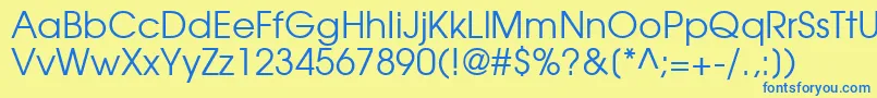 TexGyreAdventorRegular Font – Blue Fonts on Yellow Background