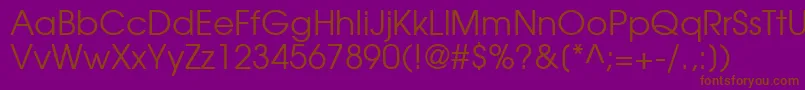 TexGyreAdventorRegular Font – Brown Fonts on Purple Background