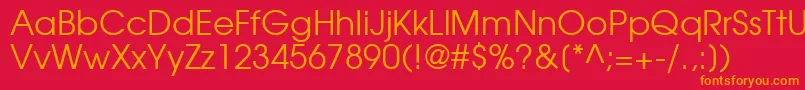 TexGyreAdventorRegular Font – Orange Fonts on Red Background