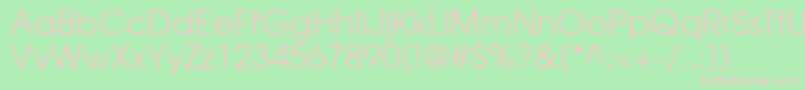 TexGyreAdventorRegular Font – Pink Fonts on Green Background