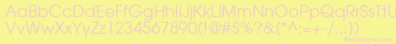 TexGyreAdventorRegular Font – Pink Fonts on Yellow Background