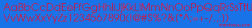 TexGyreAdventorRegular Font – Red Fonts on Blue Background