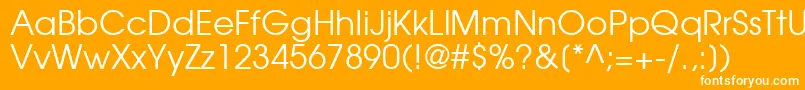 Шрифт TexGyreAdventorRegular – белые шрифты на оранжевом фоне