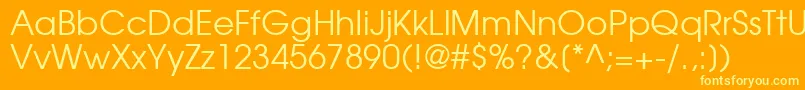 TexGyreAdventorRegular Font – Yellow Fonts on Orange Background