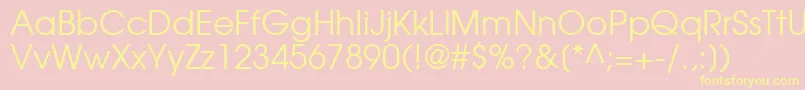 TexGyreAdventorRegular Font – Yellow Fonts on Pink Background
