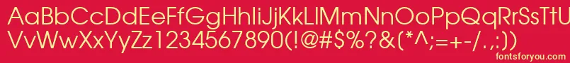 More about TexGyreAdventorRegular Font TexGyreAdventorRegular Font – Yellow Fonts on Red Background