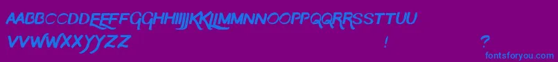 TheMoon Font – Blue Fonts on Purple Background