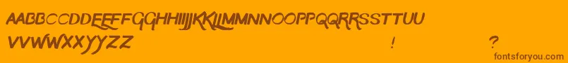 TheMoon Font – Brown Fonts on Orange Background
