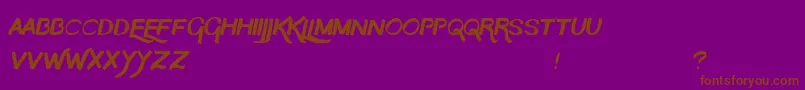 TheMoon Font – Brown Fonts on Purple Background