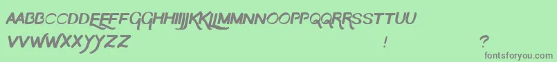 TheMoon Font – Gray Fonts on Green Background