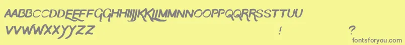 TheMoon Font – Gray Fonts on Yellow Background