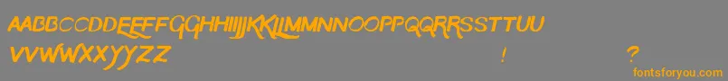 TheMoon Font – Orange Fonts on Gray Background