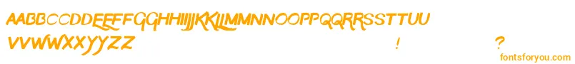 TheMoon Font – Orange Fonts on White Background