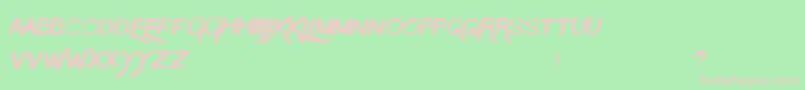 TheMoon Font – Pink Fonts on Green Background