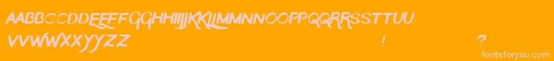 TheMoon Font – Pink Fonts on Orange Background