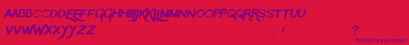 TheMoon Font – Purple Fonts on Red Background