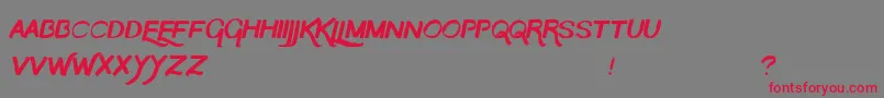 TheMoon Font – Red Fonts on Gray Background