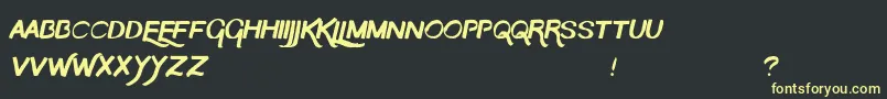 TheMoon Font – Yellow Fonts on Black Background