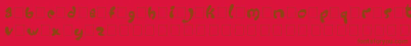Groovy Font – Brown Fonts on Red Background