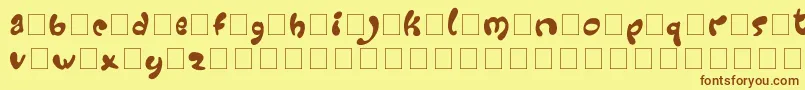 Groovy Font – Brown Fonts on Yellow Background