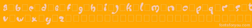 Groovy Font – Pink Fonts on Orange Background