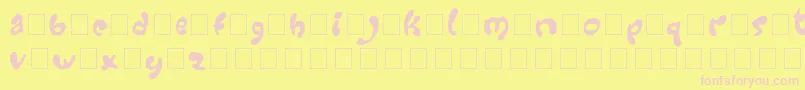 Groovy Font – Pink Fonts on Yellow Background