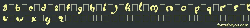 Groovy Font – Yellow Fonts on Black Background