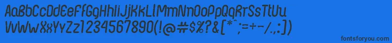 NexusFpsItalic Font – Black Fonts on Blue Background