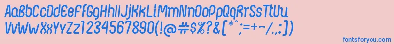 NexusFpsItalic Font – Blue Fonts on Pink Background