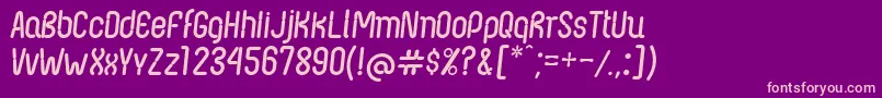 NexusFpsItalic Font – Pink Fonts on Purple Background